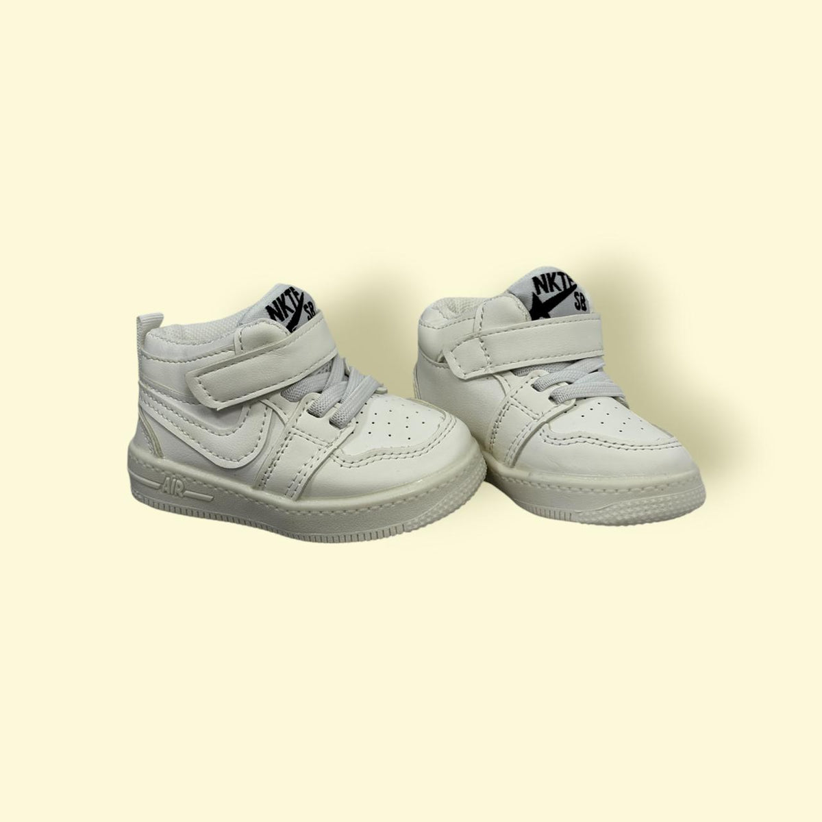 Kids All-White Sports Sneakers | Stylish &Comfortable | Comes with Lays & Sticker