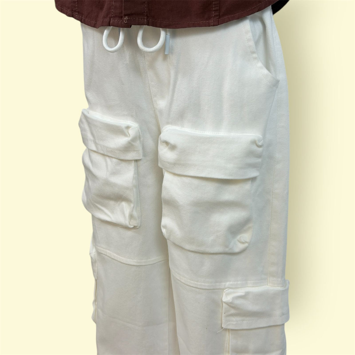 Kids Elastic Waist Cargo Pants