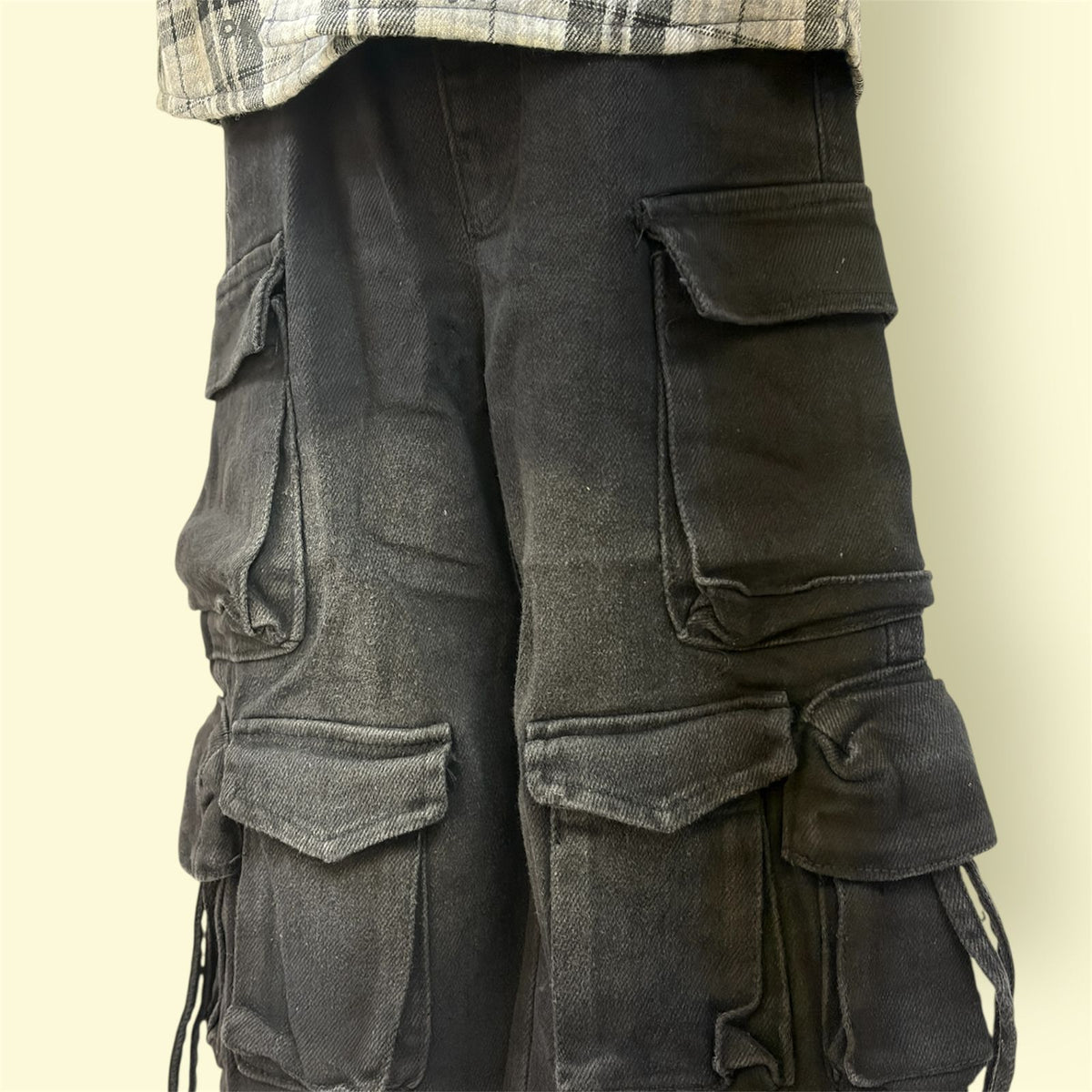 Kids Elastic Waist Multi-Pocket Cargo Pants