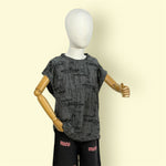 Kids Dark Grey Printed T-Shirt | Soft Cotton Casual Wear for Boys & Girls | Trendy Text Print Top