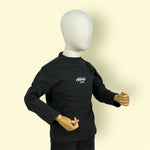 Kids Black Full Sleeve T-Shirt with White Logo | Soft Cotton Casual Top for Boys & Girls