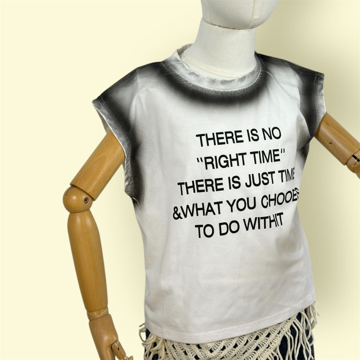 Trendy Sleeveless Kids T-Shirt with Motivational Quote Print | Boys & Girls Casual Top