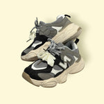 Kids Chunky Sports Sneakers – Breathable Mesh, Dual Lace & Sticker Option