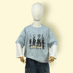 Unisex Layered Distressed T-Shirt – “Song Name” Printed Top with Streetwear Style