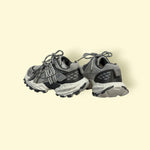 Kids Grey Chunky Sports Sneakers – Breathable Mesh | Rugged Grip Sole | Lace & Sticker Option