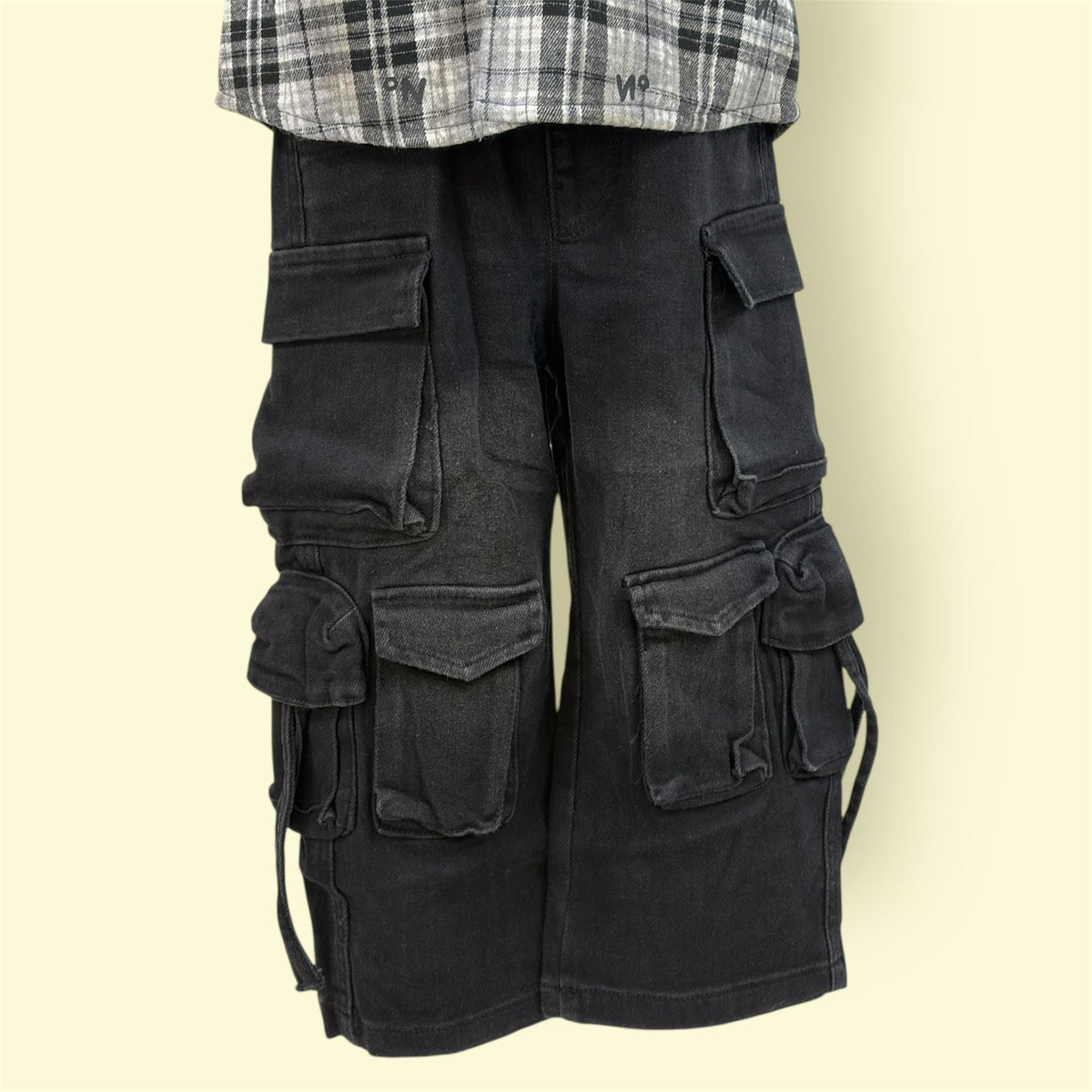 Kids Elastic Waist Multi-Pocket Cargo Pants