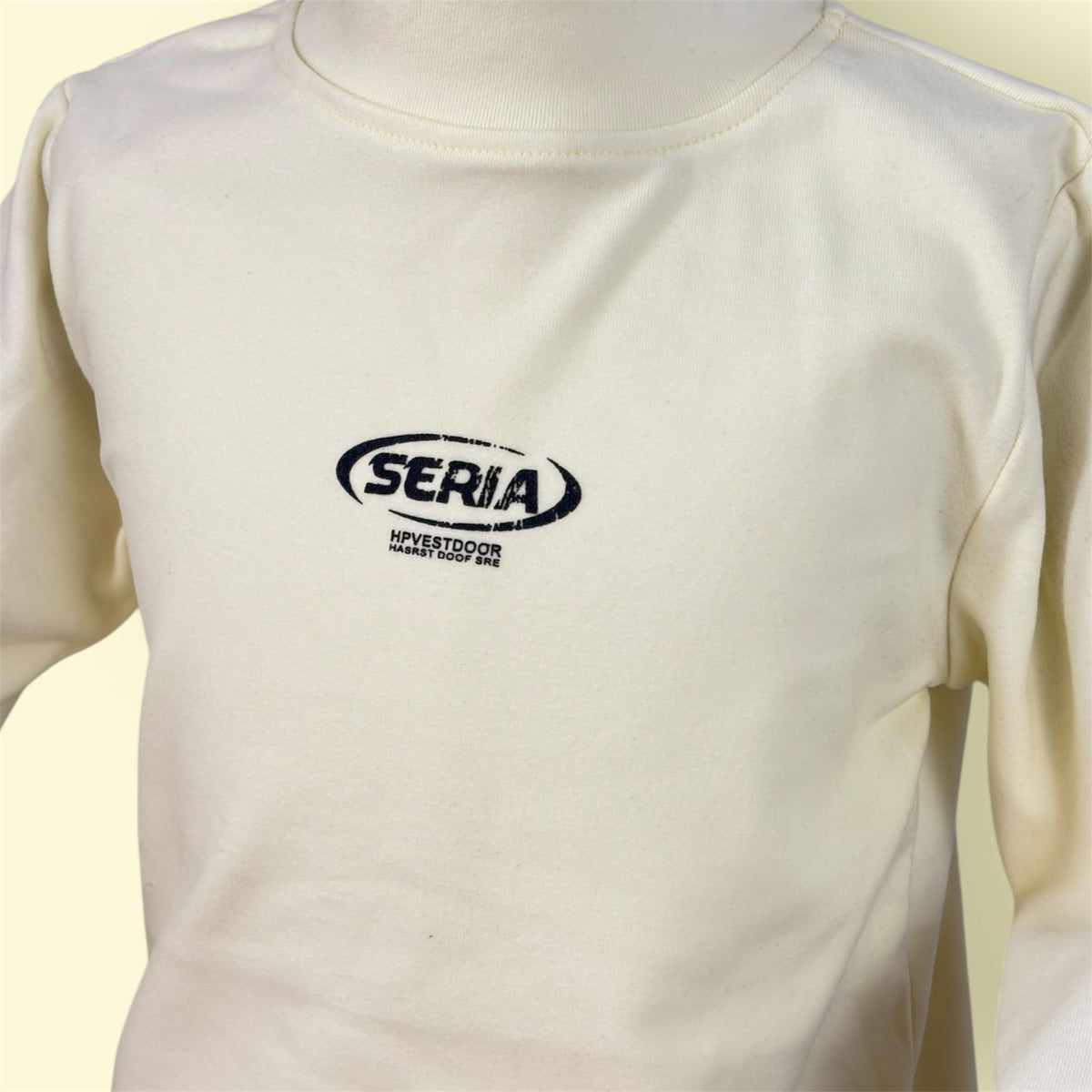 Kids Off-White Full Sleeve T-Shirt with Black Logo | Soft Cotton Casual Top for Boys & Girls