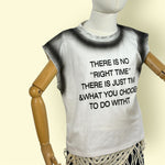 Trendy Sleeveless Kids T-Shirt with Motivational Quote Print | Boys & Girls Casual Top