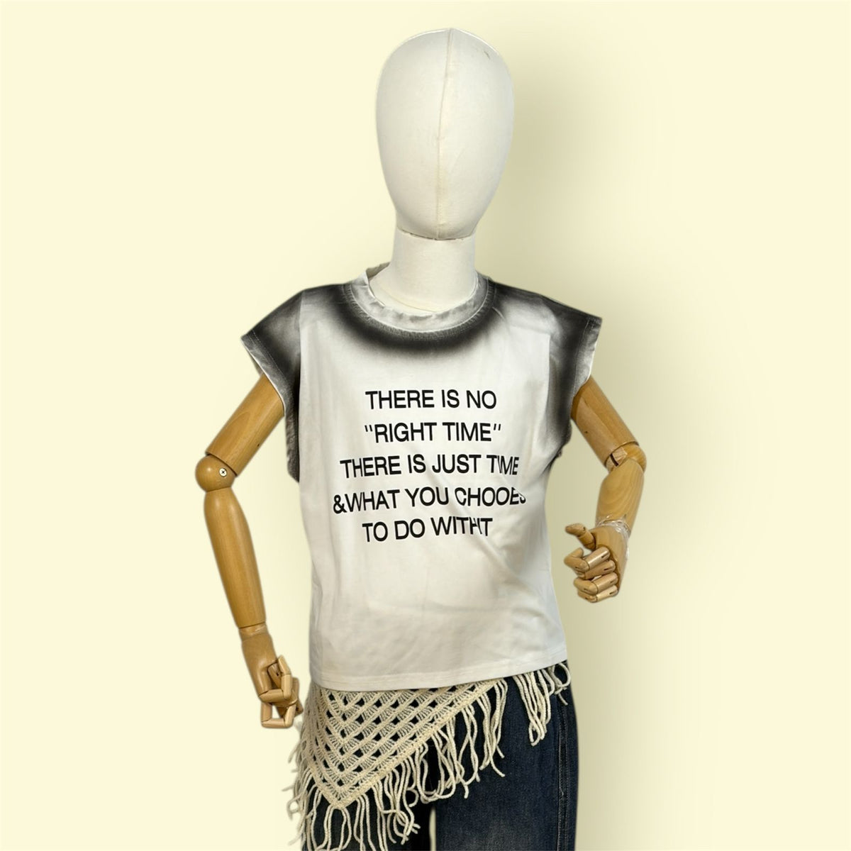 Trendy Sleeveless Kids T-Shirt with Motivational Quote Print | Boys & Girls Casual Top