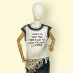 Trendy Sleeveless Kids T-Shirt with Motivational Quote Print | Boys & Girls Casual Top