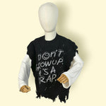 Trendy Kids Unisex 2-Piece Top Set – White Long Sleeve T-Shirt with Black Knit Printed Pullover