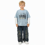 Unisex Layered Distressed T-Shirt – “Song Name” Printed Top with Streetwear Style